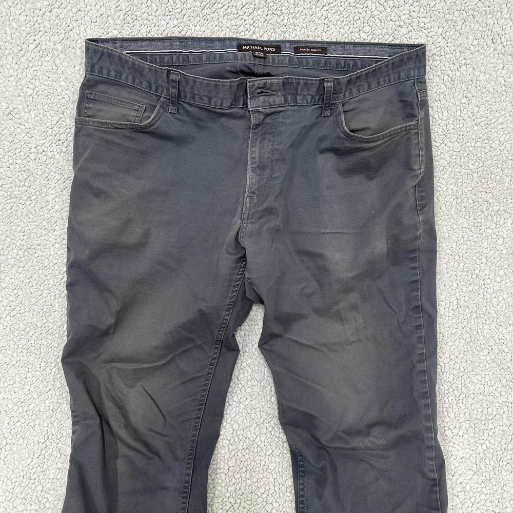 Michael Kors Mens Parker Slim Fit Pants Dark Gray 36x30